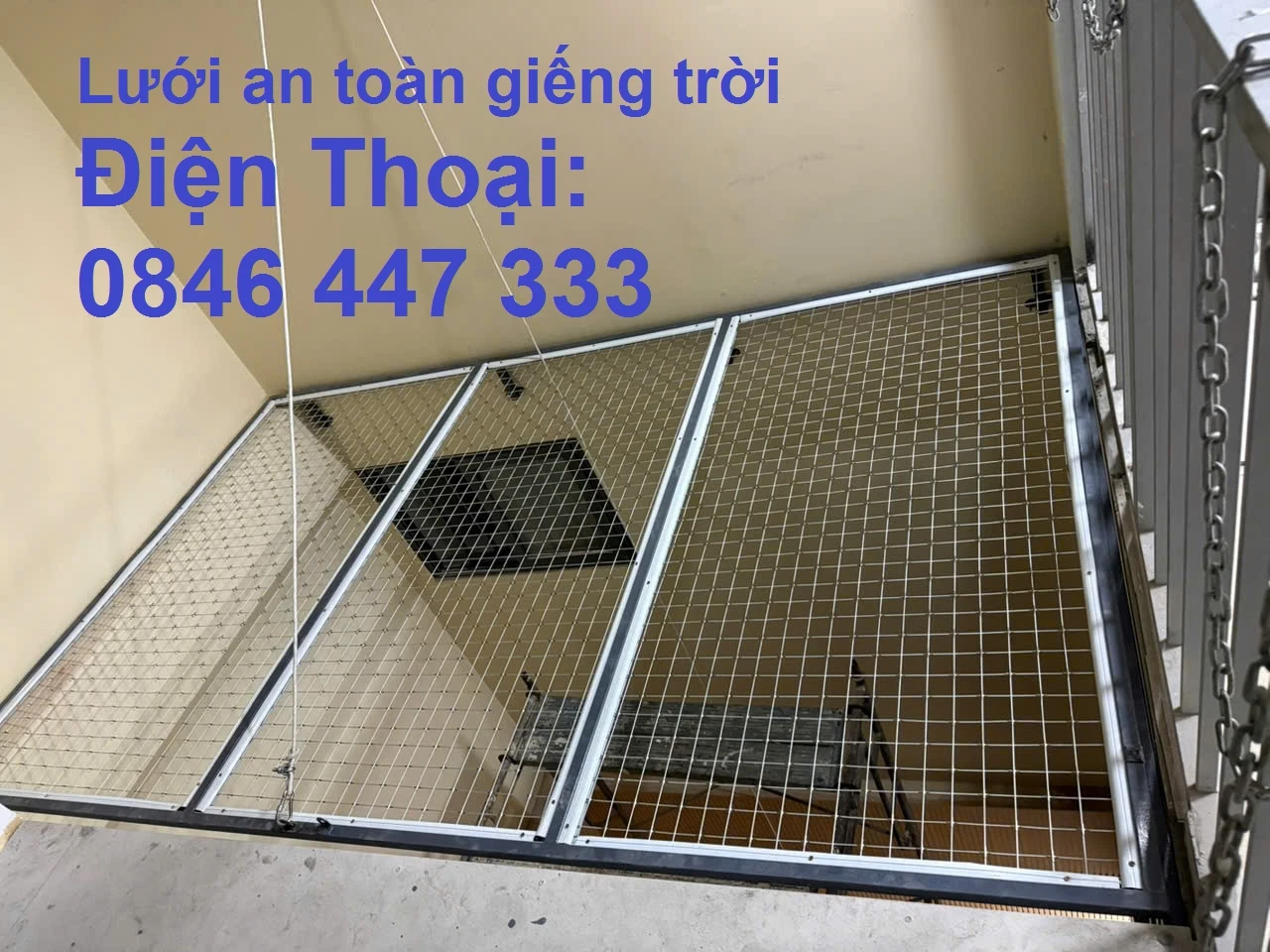 Lưới an toàn giếng trời nhà phố